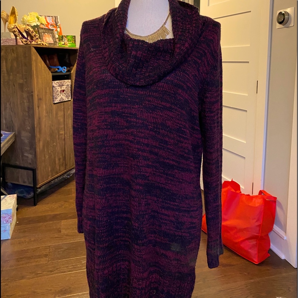 Versatile Cowl Neck Sweater.